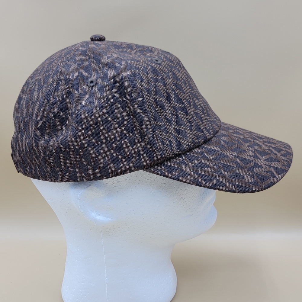 Michael Kors Signature Logo Adjustable Strapback Baseball Cap Hat Brown New Tags - Picture 4 of 11